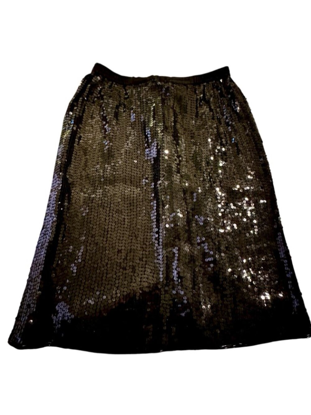 Beaded Sequin Skirt Suit Women's Large Vintage 80s Cocktail Neiman Marcus Glam - Picture 13 of 16